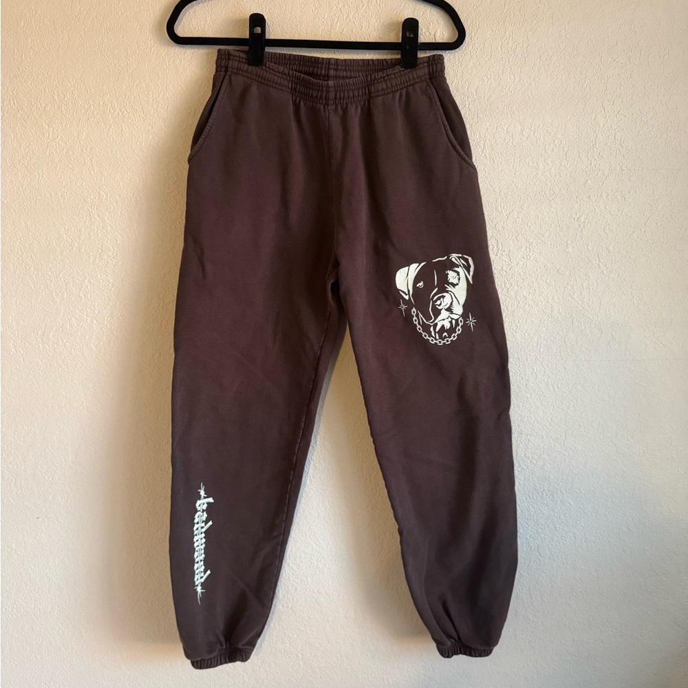 Badwood Los Angeles Brown Bruiser Heavyweight Fleece Sweatpants